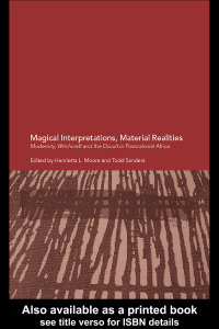 Imagen de portada: Magical Interpretations, Material Realities 1st edition 9780415258661
