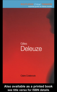 Cover image: Gilles Deleuze 1st edition 9781032296531