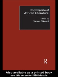 Cover image: Encyclopedia of African Literature 1st edition 9780415230193
