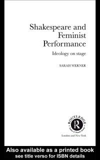 Cover image: Shakespeare and Feminist Performance 1st edition 9780415227308