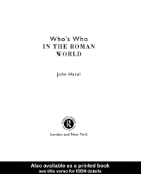 Imagen de portada: Who's Who in the Roman World 1st edition 9780415291620