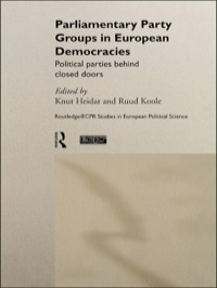 Cover image: Parliamentary Party Groups in European Democracies 1st edition 9780415223362