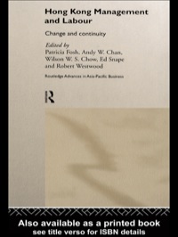 Imagen de portada: Hong Kong Management and Labour 1st edition 9780415222693
