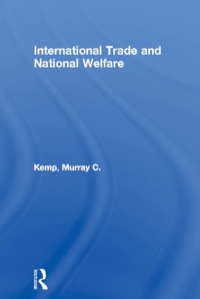 Cover image: International Trade and National Welfare 1st edition 9780415220767