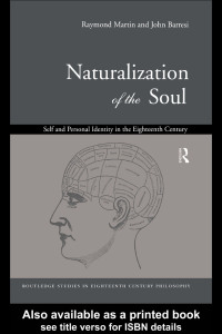 Imagen de portada: Naturalization of the Soul 1st edition 9780415216456