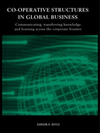 صورة الغلاف: Co-operative Structures in Global Business 1st edition 9780415216449
