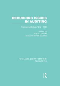 Imagen de portada: Recurring Issues in Auditing (RLE Accounting) 1st edition 9780415707916