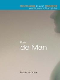 Cover image: Paul de Man 1st edition 9780415215121