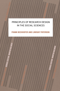 Cover image: Principles of Research Design in the Social Sciences 1st edition 9780415214421