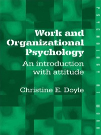 Cover image: Work and Organizational Psychology 1st edition 9780415208727
