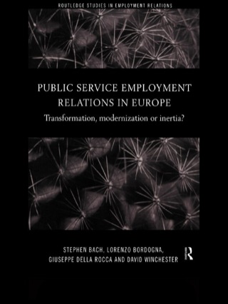 Cover image: Public Service Employment Relations in Europe 1st edition 9780415203432