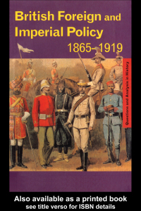 Imagen de portada: British Foreign and Imperial Policy 1865-1919 1st edition 9780415203388