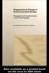 Immagine di copertina: Organizational Change in Post-Communist Europe 1st edition 9780415203333