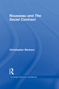 Cover image: Routledge Philosophy GuideBook to Rousseau and the Social Contract 1st edition 9780415201995