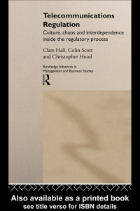 Cover image: Telecommunications Regulation 1st edition 9780415199490