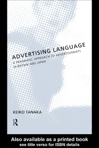 Cover image: Advertising Language 1st edition 9780415198356