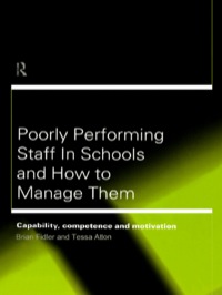 Titelbild: Poorly Performing Staff in Schools and How to Manage Them 1st edition 9781138421684