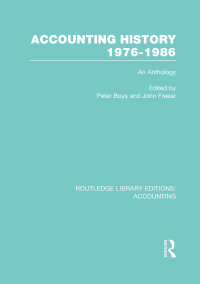 Imagen de portada: Accounting History 1976-1986 (RLE Accounting) 1st edition 9781138965782