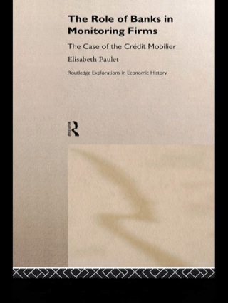 Cover image: The Role of Banks in Monitoring Firms 1st edition 9780415195393