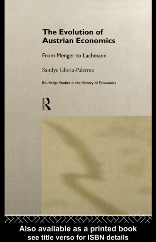 Cover image: Evolution of Austrian Economics 1st edition 9780415195003