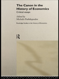 Imagen de portada: The Canon in the History of Economics 1st edition 9781138007239