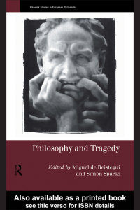 Cover image: Philosophy and Tragedy 1st edition 9780415191425