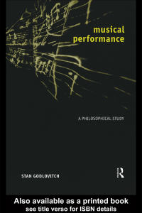 Cover image: Musical Performance 1st edition 9780415191296