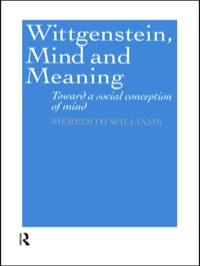 Cover image: Wittgenstein, Mind and Meaning 1st edition 9780415287562