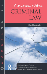 Titelbild: Course Notes: Criminal Law 1st edition 9780415721820
