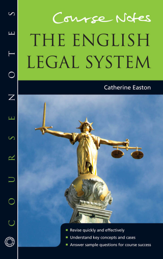 Cover image: Course Notes: the English Legal System 1st edition 9781444146585