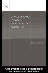Imagen de portada: Challenging Ideas in Psychiatric Nursing 1st edition 9780415186971