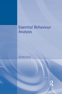 Cover image: Essential Behaviour Analysis 1st edition 9780340762738