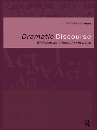 صورة الغلاف: Dramatic Discourse 1st edition 9780415184519