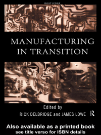 Imagen de portada: Manufacturing in Transition 1st edition 9780415182713