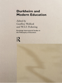 Imagen de portada: Durkheim and Modern Education 1st edition 9780415757485