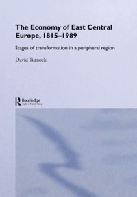 Imagen de portada: The Economy of East Central Europe, 1815-1989 1st edition 9781138878280