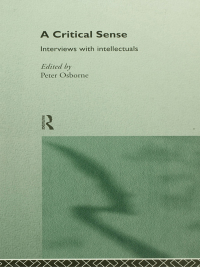 Omslagafbeelding: A Critical Sense 1st edition 9780415115063