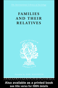 Immagine di copertina: Families and their Relatives 1st edition 9781138873803