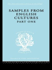 Imagen de portada: Samples from English Cultures 1st edition 9780415605656