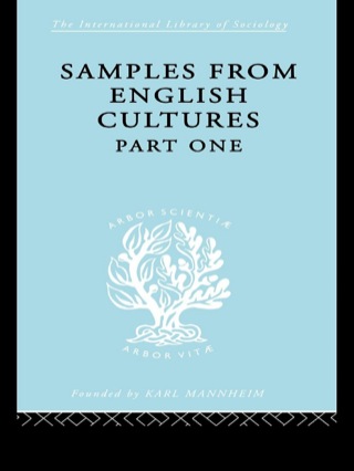 Imagen de portada: Samples from English Cultures 1st edition 9780415605656