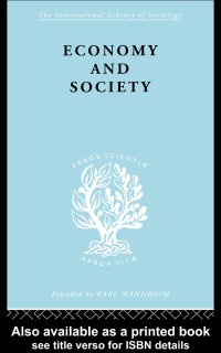 Cover image: Economy and Society 1st edition 9780415605151