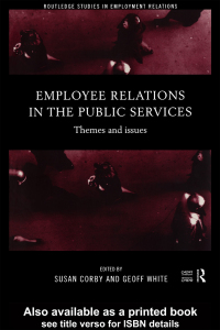 صورة الغلاف: Employee Relations in the Public Services 1st edition 9780415174442