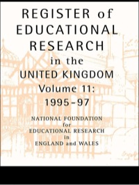 Titelbild: Register of Educational Research in the United Kingdom 1st edition 9780415173759