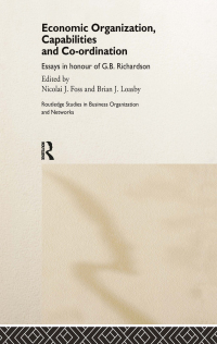 صورة الغلاف: Economic Organization, Capabilities and Coordination 1st edition 9780415862660