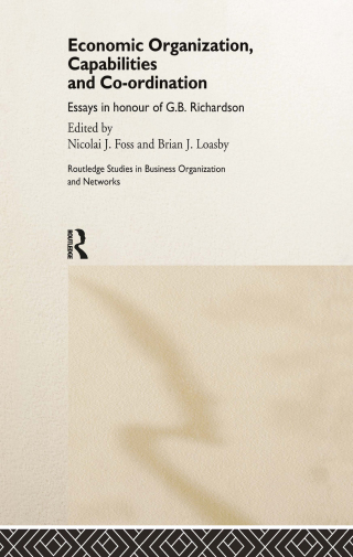 Cover image: Economic Organization, Capabilities and Coordination 1st edition 9780415862660