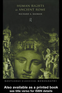 Cover image: Human Rights in Ancient Rome 1st edition 9780415173209