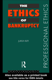 Omslagafbeelding: The Ethics of Bankruptcy 1st edition 9780415171748