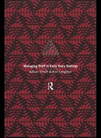 Cover image: Managing Staff in Early Years Settings 1st edition 9780415171533