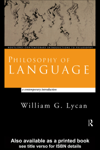 Imagen de portada: Philosophy of Language 1st edition 9780415171168