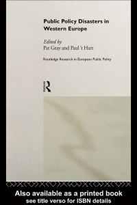 Imagen de portada: Public Policy Disasters in Europe 1st edition 9780415170703